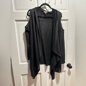 Black cold shoulder cardigan